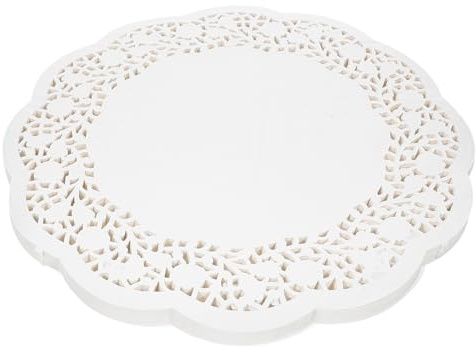 SAFIGLE Centrini di Carta in Pizzo Rotondi 30 CM Tovagliette Alimentari Assorbenti per Dolci e Fritture 140 Fogli per Dessert Matrimoni e Banchetti