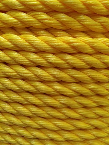 1/2 x 600' Yellow Poly Rope 1/2 x 600 Polypropylene 3 Strand Twisted in Coil