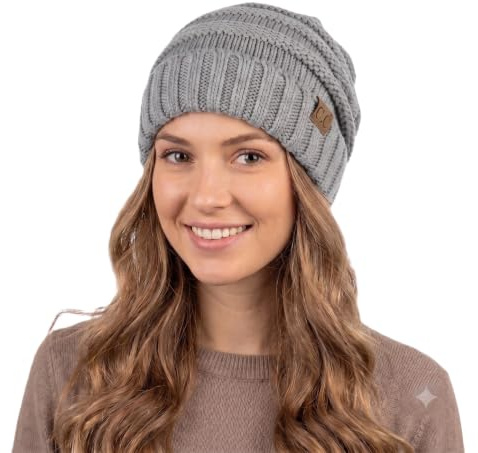 NYFASHION101 Bonnet d'hiver Bouffant et épais de Style Slouchy. Une exclusivité de