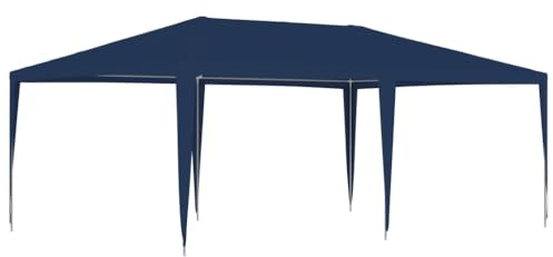 vidaXL Partyzelt UV-beständig Wasserbeständig Pavillon Festzelt Gartenzelt Gartenpavillon Bierzelt Zelt Garten Party 4x6m Blau Stoff Eisen