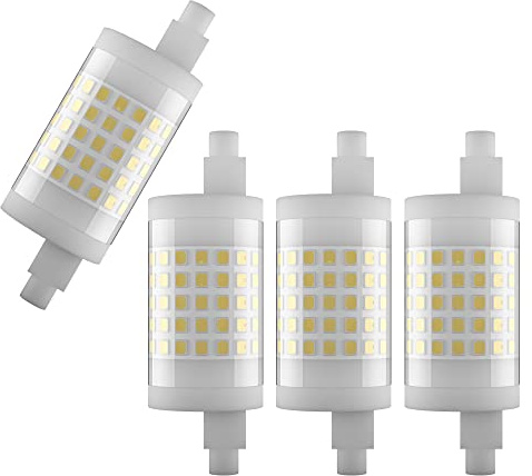Familite R7S LED Bulb 78MM, 10W Dimmable J78 Flood Light, 100W Halogen T3 Replacement, Warm White 3000K, Pack of 4