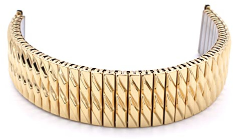 Rowi 22 mm guld Fixoflex S dragband L316 rostfritt stål klockband Made in Germany originalförpackning