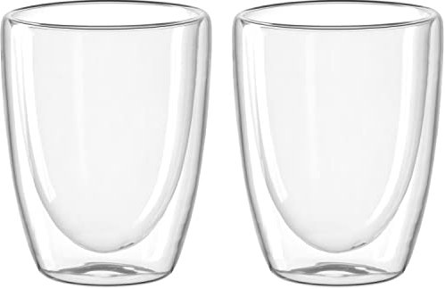 LEONARDO HOME DUO Doppelwandbecher 2er Set, Glas für Tee und Kaffee, Heissgetränk Tasse, Höhe 11 cm, 300 ml, Glas, 053060