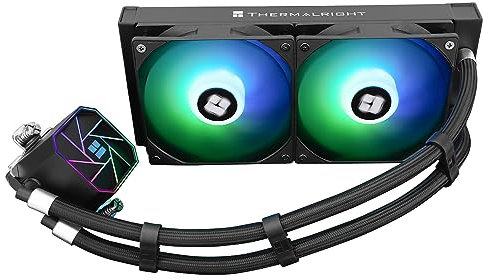 Thermalright AQUA ELITE 240 V3 Liquid CPU Cooler, Double PWM ARGB Fans with S-FDB Bearings,Efficient PWM Controlled Pump,for AMD/AM4/AM5, Intel LGA1150/1151/1200/2011/1700, (AE240 V3)