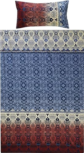 REDBEST Bettwäsche Renforcé blau Größe 1x 155x220 cm + 1x 40x80 cm