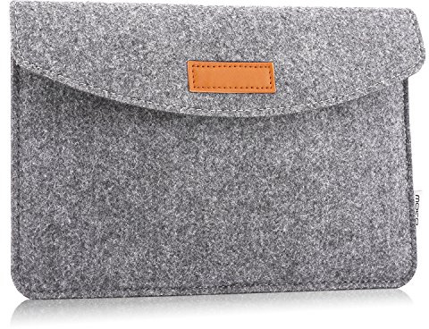MoKo Sleeve Fits 6-7 Inch Kindle E-Reader, Protective Felt Cover Case Pouch Bag Fit with Kindle Paperwhite (11th Gen.) 2021 6.8, Kindle Paperwhite Signature Edition 2021 6.8, Light Gray