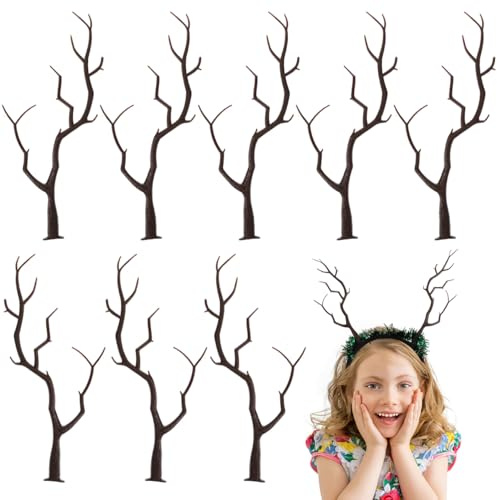 GALPADA 10Pcs Artificial Antler Branches 6 Inch Realistic Dried Tree Stems for Christmas Decor Vase Filling Diy Holiday Craft Supplies