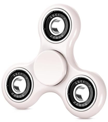 SCIONE Fidget Spinner Giocattolo sensoriale a mano Fidget, Regali di festa per bambini adulti per alleviare lo stress da ansia compleanno (Bianco)
