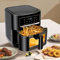 7L Heißluftfritteuse, Emphsism 1700W 7 Liter Air Fryer mit Sichtfenster, Heissluftfritteuse 10 Programmen mit Touchscreen