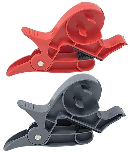 27x14cm Wrapping Paper Clamps, Wrapping Paper Cutter, Wrapping Paper Table Holder with Tape Dispenser, Solution Integrated Tape Dispenser to Secure Your Christmas Wrapping Paper Roll - Red