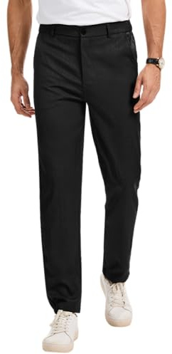 LVCBL Homme Pantalon Chino plissé, Infroissable, Coupe Classique M-3XL