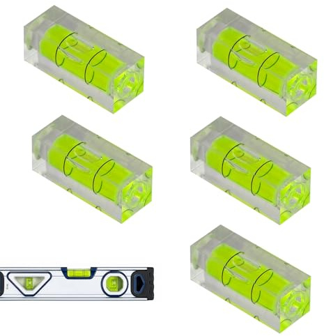 5 Pcs Mini Niveau à Bulle pour Trépied Universelle à Bulle,15 x 15 x 40 mm,Niveau a Bulle Miniature de Poche