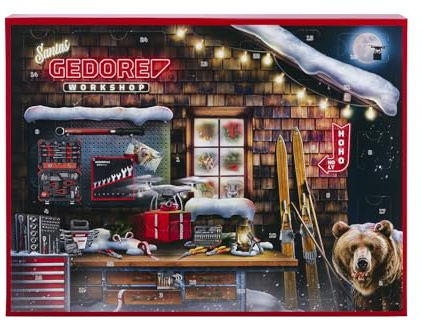 Gedore Red Adventskalender 2025, 51 teilig, Werkzeugkalender für Männer, Männer Geschenk, R33003151