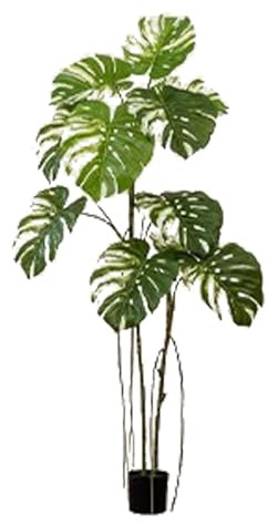 Konstväxt, Stor Fejk Tropisk Växt, Inomhus Golvväxt, Dekoration för Hem, Kontor och Vardagsrum(White,74.8in/190cm)