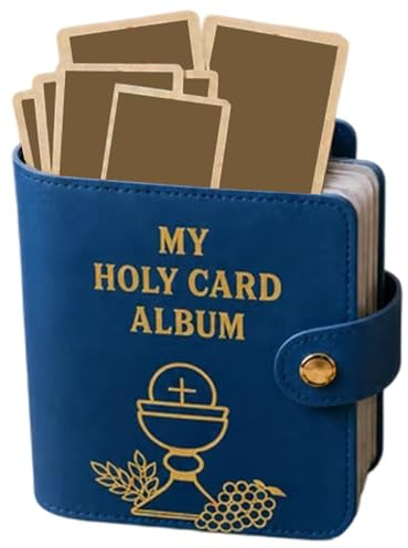 Holy Card Plånbok, Bokskydd med 20 fodral - Holy Card Organizer Book i PU-läder - för män, kvinnor, kyrka, resor, , familjesammankomster,
