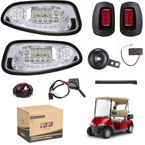 10L0L Golf Cart Headlight Kit for EZGO RXV 2008-2015 Gas & Electric, 12V