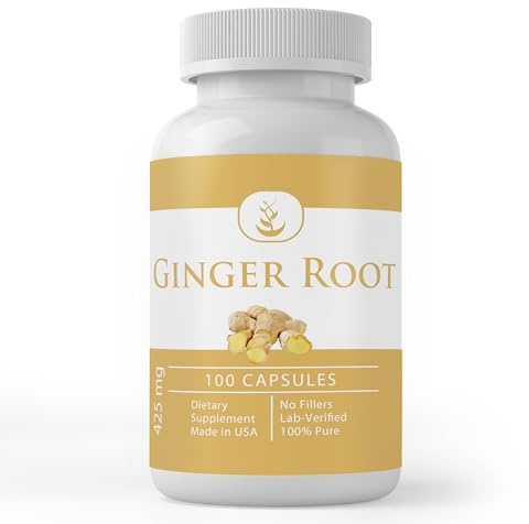 PURE ORIGINAL INGREDIENTS Ginger Root (100 Capsules) Herbal Supplement, No Additives or Fillers