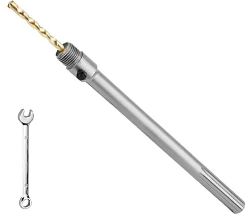 Queue de prolongation SDS MAX pour mandrins de forage, longueur 600 mm, avec filetage M22, foret de centrage inclus