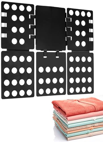 QWORK® Planche Pliante pour VêTements, Planche A Plier Le Linge, Plastique, Noir