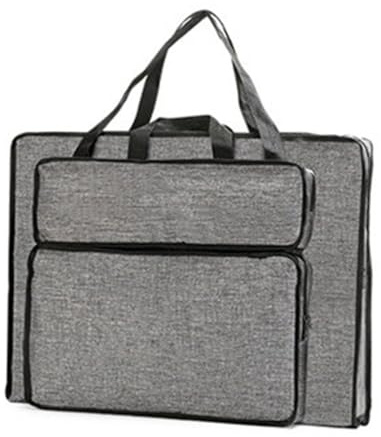 Yisawroy Borsa da disegno resistente all'acqua 4K/8K Art Portfolio Carry Bag Art Shoulder Bag Organizer per artisti, studenti, hobbisti, Grigio, 8k