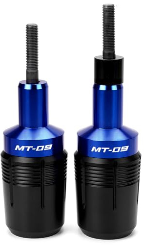ZYAKOMO Compatible with 2025 MT09 2024 MT-09 2023 MT 09 2022 MT09 SP 2021 TRACER 9 GT FZ09 CNC Motorcycle Frame Sliders Crash Protector Pad Falling Protection (Blue)