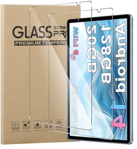 MEMELOKA Protector de Pantalla para Biegedy B22 Tablet/JUEDUR Tablet 10 Pulgadas, 2 Piezas [Antiarañazos][Antihuellas][Alta Sensibilidad] 9H Dureza Cristal Templado