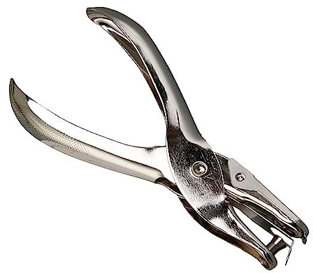 BAOFUYA Pinze da Punzonatura Robuste per Fori di Metallo, Pulizia Efficiente del Foro, Processo di Placcatura, Argento con Manico Comodo, Strumento Portatile per Progetti Artigianali