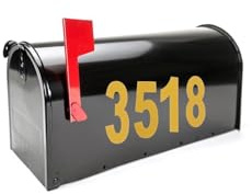 PATIKIL Numéros Réfléchissants Pour Boîte Aux Lettres Extérieure, 6 Pcs 3 Pouces Autocollants Étanches 0-9 Adhésifs Pour Panneaux De Boîte Aux Lettres Maison Voitures Porte Adresse, Jaune