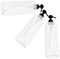 SAFIGLE 500ml Refillable Press Pump Bottle Set of 3 Round Shoulder Shower Gel and Lotion Dispenser with Black Pump for Bathroom and Kitchen Use