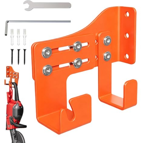 Genérico Soporte Para Motosierra | Soporte De Pared De Alta Resistencia | Organizador Para Motosierra De Garaje Con Dos Ganchos,Para Accesorios De Herramienta De Cadena Taller Jardín
