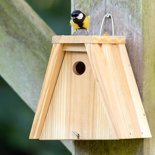 CJ Wildlife Nistkasten Bausatz – Vogelnistkasten für Meisen – Holz FSC 100% – Einflugöffnung 28 mm – zum Selbstbauen und Bemalen – für draußen wetterfest