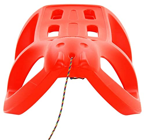 Luge pour enfant en plastique robuste avec patins en acier, 80 x 39,5 x 25,5 cm, luge à neige robuste avec corde de traction pour s'amuser en hiver