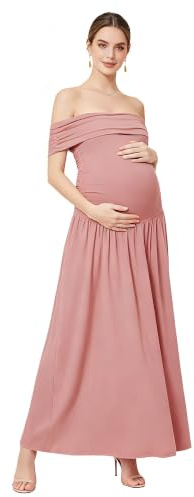 Sinleey Dam mammaklänning flödande lång mammaklänning | Cocktailparty aftonklänning, golvlång, formell, annonsering av graviditeten, postpartal, babyparty, brudmode, brudtärnor