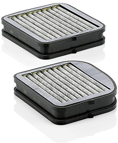 MANN-FILTER CUK 22 000-2 Innenraumfilter/Kabinenluftfilter - Pollenfilter mit Aktivkohle - (2er Set) für Pkw + Transporter