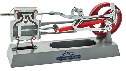 Eisco Labs Steam Engine Model - Working Piston, Slide Valve, and Link Motion