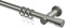 Interdeco Edelstahl Optik Gardinenstange 20 mm Ø Platon Santo, 100 cm