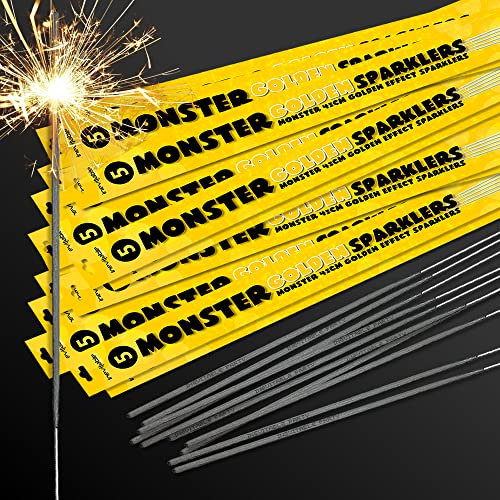Pack of 100 x 45cm (18) Handheld Monster Golden Sparklers (100 Sparklers)