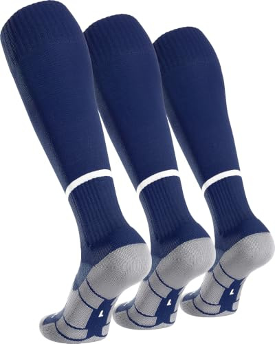 APTESOL Boys Cushioned Knee High Soccer Socks for Kids Youth Team Sports