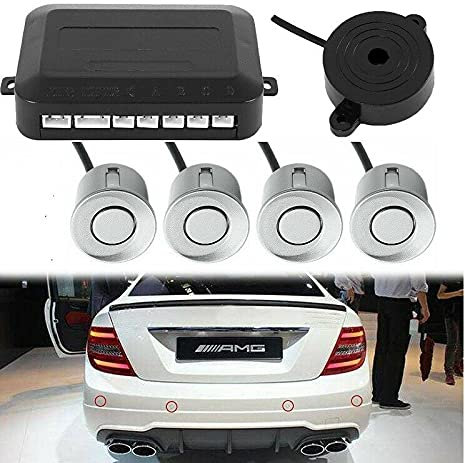 Multibao Parking Sensor Car Reversing Sensors Backup Radar System Buzzer Alarm with 4 Sensors - Silver