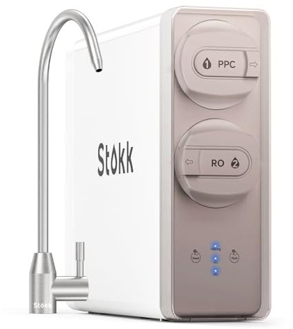 Stokk Reverse Osmosis System, 8 Stage Tankless Reverse Osmosis Water Filter, Reduces PFAS TDS, Under Sink RO System, 2:1 Pure to Drain, 400 GPD, NSF/ANSI 58& 42, FCC Listed, S1