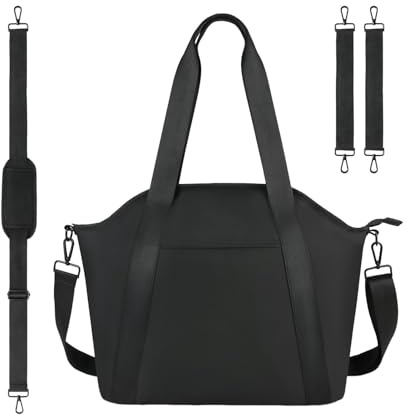 Wasserdichte Wickeltasche aus PU-Leder - große Kinderwagentasche mit 6 Innentaschen, Babyflaschen-Organizer und Windel-Aufbewahrung, perfekt für Outdoor-Reisen, Schwarz