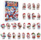 Generic Weihnachtsbaum-Schneemann-Anhänger, Adventskalender, 24 Tage Weihnachtsferien, Adventskalender-Anhänger, Weihnachts-Countdown-Kalender mit 24 Ornamenten,