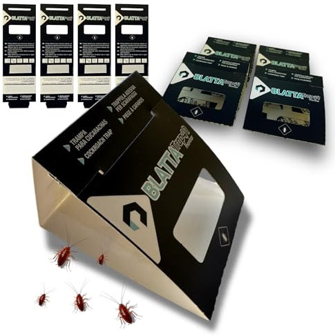 BLATTA TRAP 40 Trampas Cucarachas Extra Fuertes - Eliminar Cucarachas Profesional - Mata Cucaracha - Solucion Profesional para Eliminar Insectos - Sin Veneno para Insectos - Anticucarachas