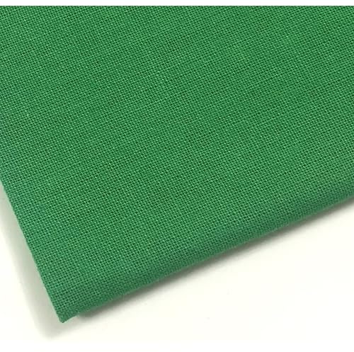 Premium Plain Emerald Green Cotton Fabric - 100% Pure Cotton Material for Versatile Use (10 Metre)