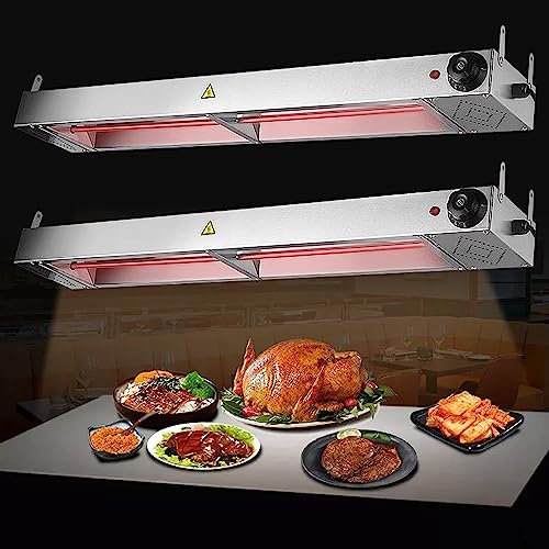 Lampada di Calore Professionale per Cibo, Luce più Calda a infrarossi in Acciaio Inossidabile, Ideale per Mantenere la Pizza, Patatine Fritte, Pollo Fritto Caldo