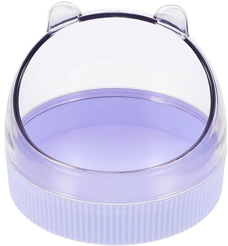 Milisten Cuenco para Hámster y Rata Acrílico Seguro, Tamaño Pequeño, Color Morado, Accesorio para Jaulas, Suministros para Pequeños Roedores y Chinchillas en Casa