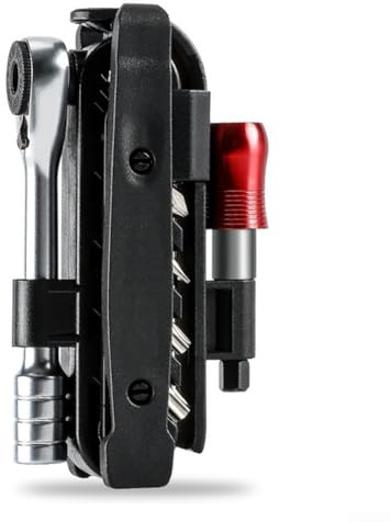 Jotekonoby Ensemble de gadgets de réparation de vélo pour montagne et route pour l'entretien du vélo, clé à cliquet avec barre d'extension, leviers de pneus, rangement d'outils multifonctions B