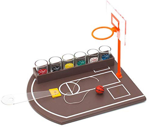 GOODS+GADGETS Partyspiel Basketball Trinkspiel Saufspiel mit 6 Schnapsgläsern