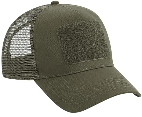 Beechfield B641 Removable Patch Snapback Trucker - Military Green