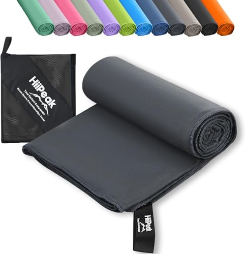 HiiPeak Serviette Microfibre Séchage Rapide, Serviette Sport Musculation Homme et Femme, Serviette de Bain Microfibre Parfait pour Voyage, Fitness, Piscine et Plage